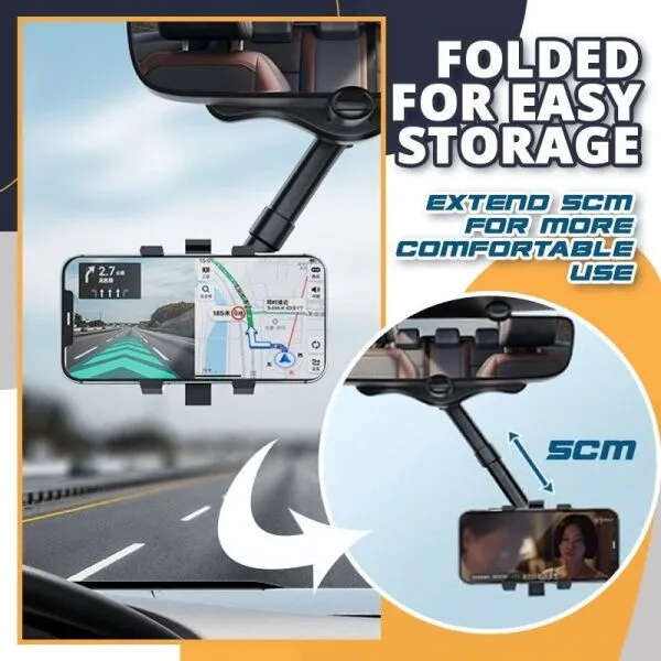 Spatro - Rotating and retractable phone holder for car