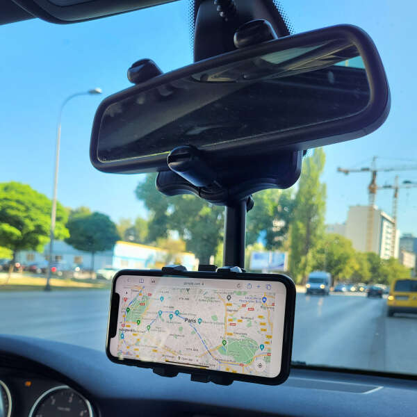 Spatro - Rotating and retractable phone holder for car