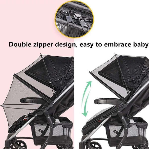 Meshily Mosquito Net for Baby Stroller | Breathable, Durable, and Lightweight Insect Protection Cover | Universal Fit for Strollers, Carriers, and Bassinets | Keeps Bugs Away for Safe Outdoor Walks