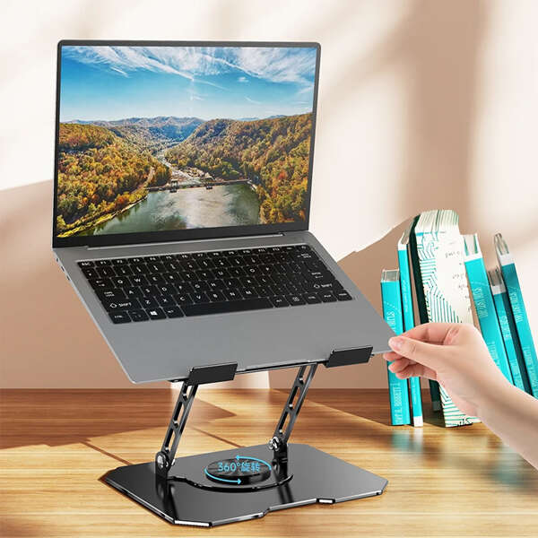 Metalap Adjustable Laptop Holder | Ergonomic Aluminum Stand for Laptops, MacBooks, and Tablets | Portable, Lightweight, Heat Dissipation Design, Anti-Slip Base for Home, Office, and Travel